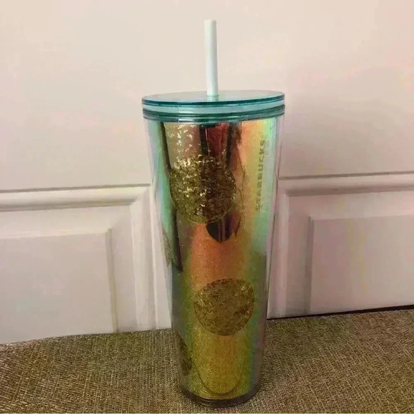 Starbucks Gold Foil Glitter Holiday Tumbler 24 Oz - Picture 5 of 5